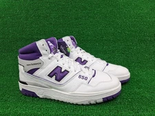 New Balance 650 High White Purple Grey Sneakers Retro Shoes Men's Size 9.5 NEW 