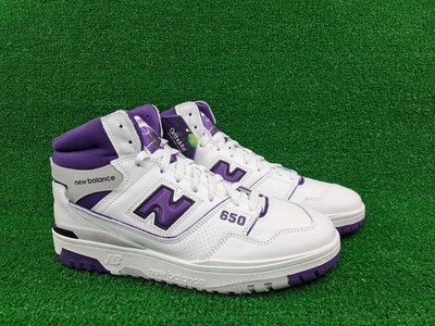 New Balance 650 High White Purple Grey Sneakers Retro Shoes Men's