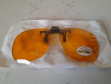 Vintage NOS BlueBlocker Style Aviator Clip-on Sunglasses High Res Metal Frame