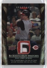 2008 Upper Deck Spectrum Retrospectrum Swatches Gold 22/25 Sean Casey Patch 0c6