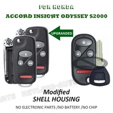 for Honda Accord Insight S2000 1998-2006 Modified Flip Remote Key Shell Case Fob