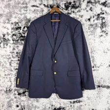 Brooks Brothers 1818 Madison Blazer Loro Piana Gold Buttons Wool Preppy Academia