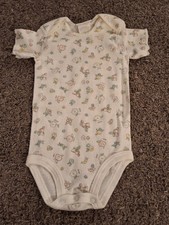 Vintage Carter's "If They Could Just Stay Little" Bodysuit Size 0-3 Mths Floral