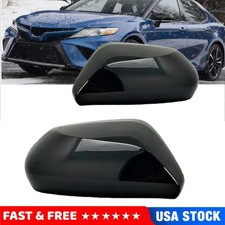 Pair Left&Right Side Mirror Cover Cap for 2018-2024 Toyota Camry Gloss Black