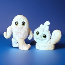 Crayola Scribble Scrubbie Pets Lot of 2 Animals Flocked Yeti Frenchy Dog