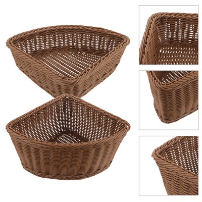  2 Pcs Gebogener Aufbewahrungskorb Eckregalkorb Snack Crate Foldable Storage Bin
