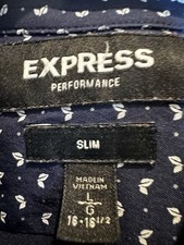 Men's Express Performance Slim Stretch Moisture Wicking Blue Large