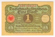 1920 Germany 1 Mark UNC 429450 Reichbanknote Paper Money Banknotes