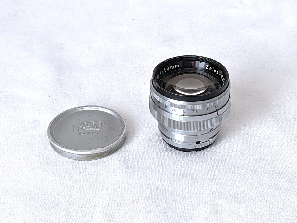 Red T [N MINT] Zeiss Opton Sonnar 50mm F/1.5 Rangefinder Lens Contax From JAPAN - Image 2 of 4