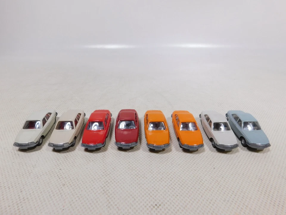 Wiking 1:87 H0 8x Modello Automobil Auto per NSU Ro 80 Molto Buono / Mint # - Immagine 4 di 4