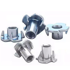 Four Pronged T Nuts Captive Threaded Inserts For Wood Furniture M3 4 5 6 8 10 12