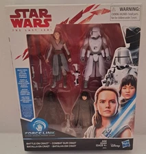 Star Wars Force Link Battle on Crait Set & Rey with Elite Praetorian Hasboro
