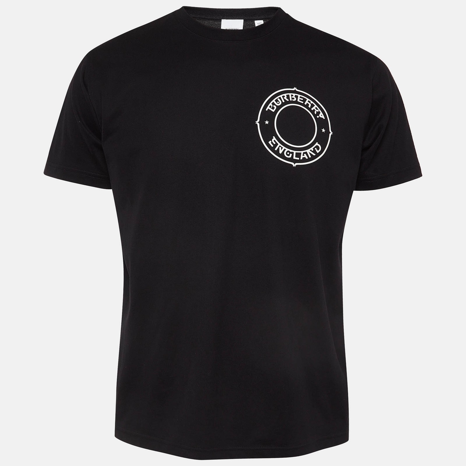 Burberry Black Cotton Knit Crew Neck T-Shirt in XXS