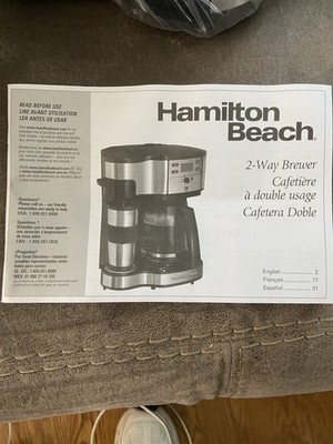 Hamilton Beach 2-Way Programmable Coffee Maker 49980 NIB
