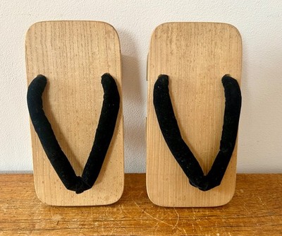 Vintage japanische Geta Sandalen Holz traditioneller Kimono Schuhe Japan Holz
