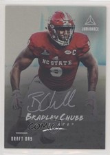 2018 Panini Luminance Draft Day Signatures Silver Bradley Chubb Auto 1x9