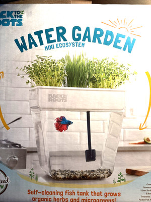Water Garden Mini Ecosystem Aquaponics Self-cleaning Fish Tank Back To The Roots