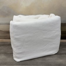 Pottery Barn Belgian Flax Linen Duvet Cover Only King/Cal. King White Read OB