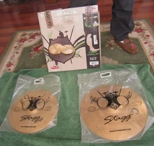 NEW DRUMS STAGG CYMBAL SET MODEL CX-A 16" CRASH, 13" SET OF HI HAT CYMBALS