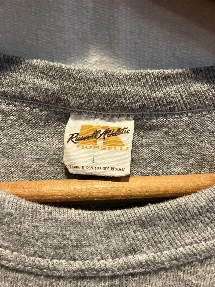 Vintage 70s Ball State University Phys Ed T-Shirt Russell Gold Tag Medium 21x26 - Image 2 of 4