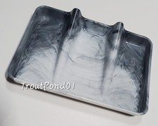 Vintage Tupperware Soap Dish Scouring Pad Holder 4x3 In Gadget Marbled Gray New