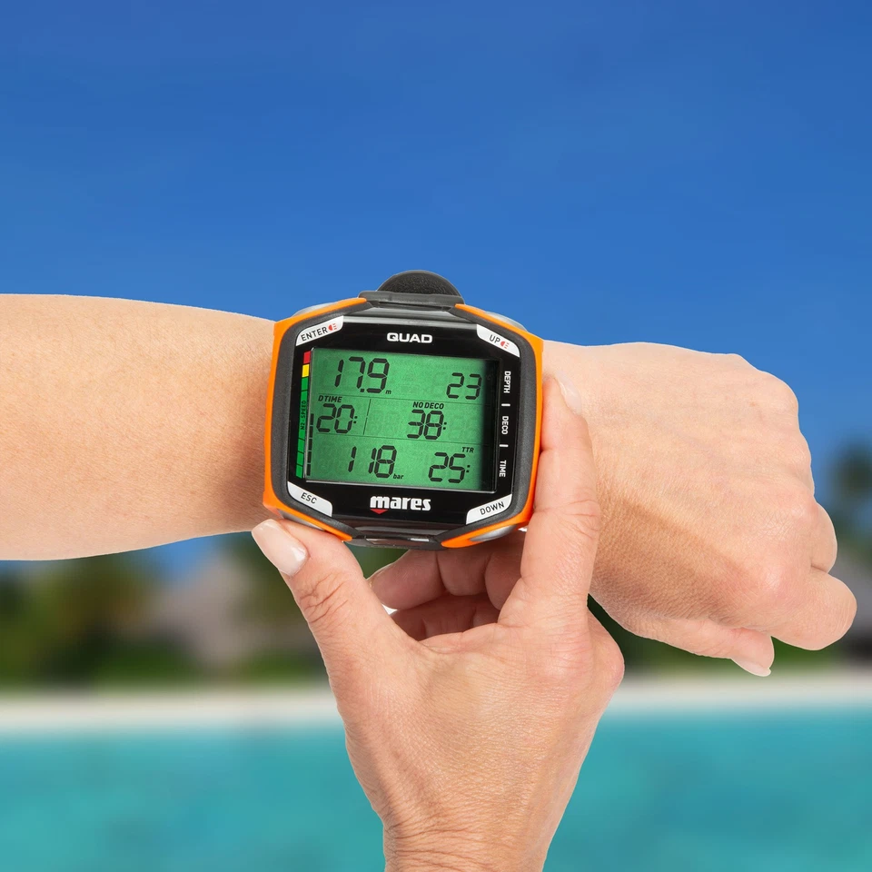 Mares Quad orange Tauchcomputer  - sehr großes Display, Sonderedition - Bild 2 von 4