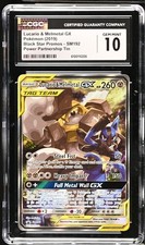 ✨✨ CGC 10 Lucario & Melmetal GX SM192 Black Star Promo Pokemon Card