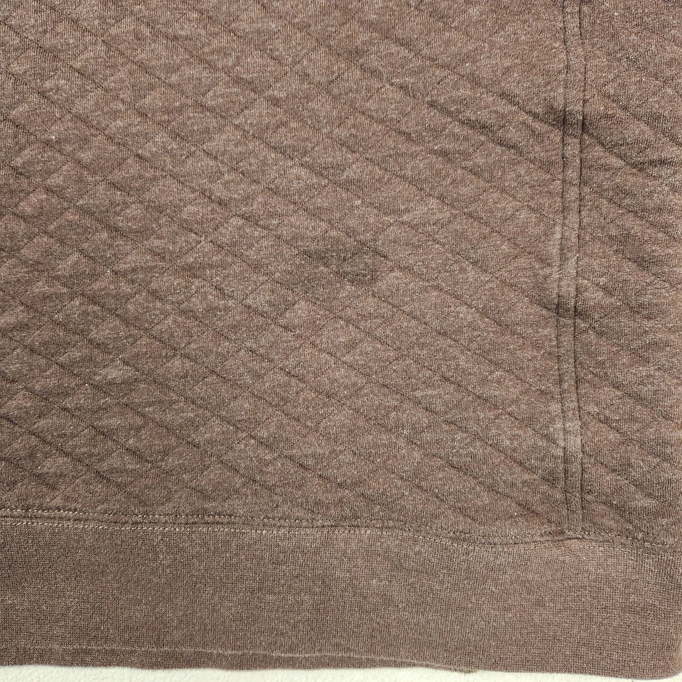 Suéter Pullover Eddie Bauer Para Hombres Grande Marrón Acolchado A Presión Tejido Henley Informal Foto 4 de 4