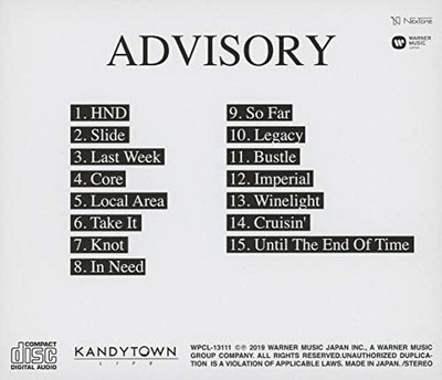 ADVISORY 57曲BLAKKMOTELkruise KANDYTOWN CD ADVISORY Standard Edition Japan KANDYTOWN Music 1 CD WPCL-13111