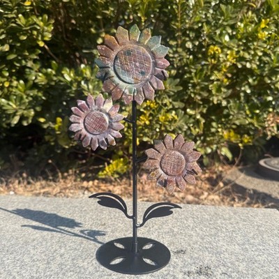 400g Natural ocean jasper quartz crystal carved Sunflower Decor Gift