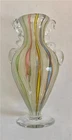 Vintage Italian Fratelli Toso Style Latticino Venini Glass Miniature Vase 3"