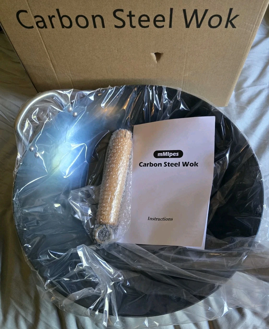 Carbon Steel Wok NEW In Box 14in