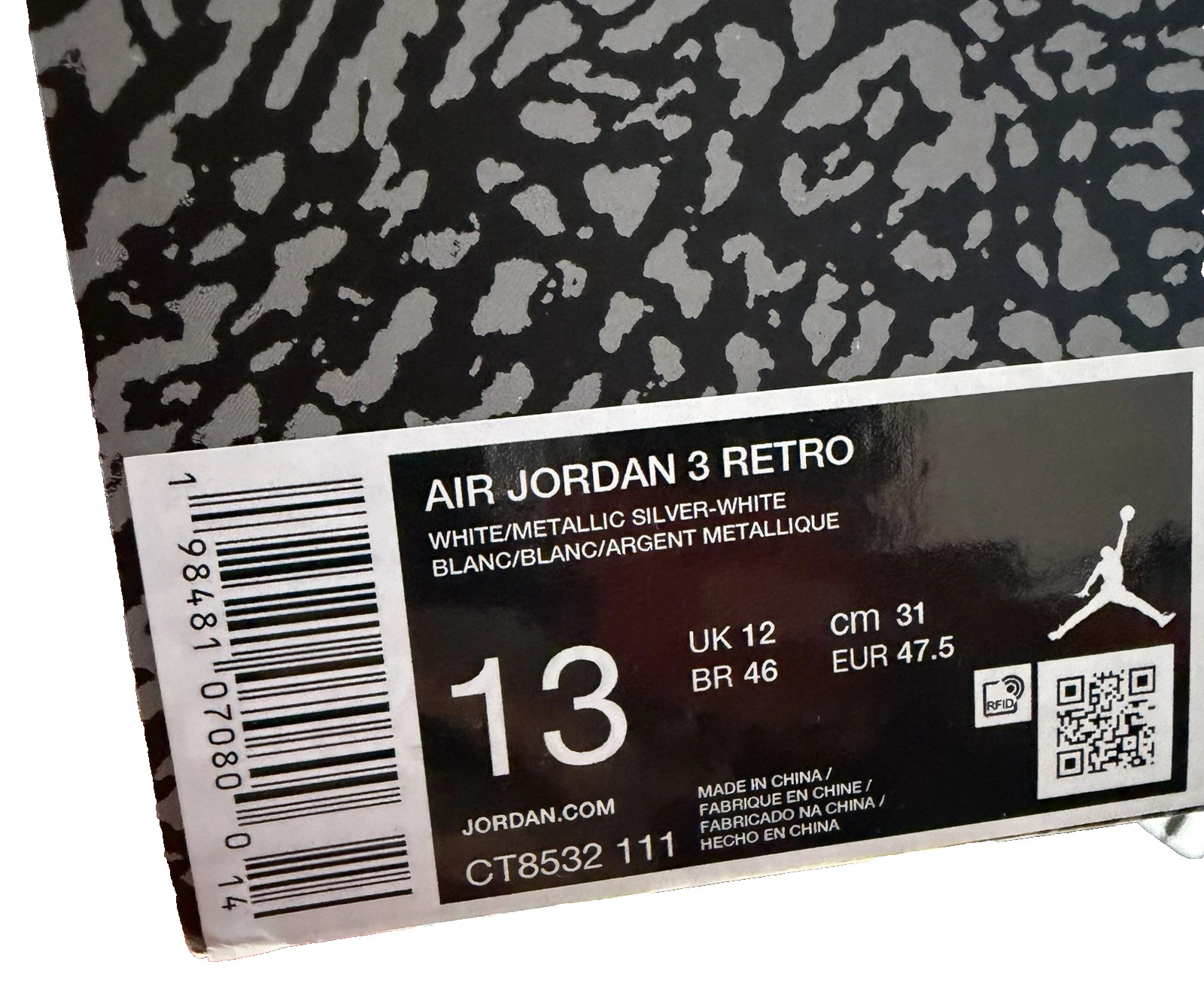 Size 13 - Air Jordan 3 Retro 2025 Pure Money CT8532-111 New With Box no lid thumbnail 8