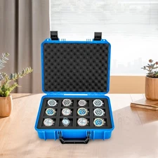 12 Slots Watch Storage Box Suitcase Case Display Storage Case Moisture-Proof