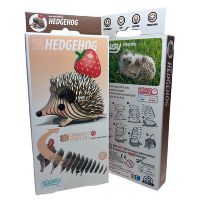 Eugy Hedgehog 3D Cardboard Model Kit New 026 Age 6+ Wild Animals Educational