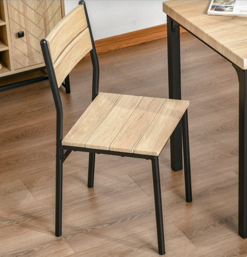 Dining Table 2 Chairs Small Square Kitchen Furniture Rustic Metal Breakfast Set - Picture 6 of 6