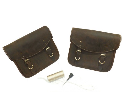 Sacoche selle imitation cuir vintage creme/marron - Accessoire Vélo
