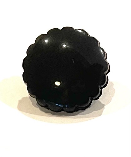 6 Pcs Black Daisy Floral Shiny Shank Buttons 13.5mm - Picture 2 of 5