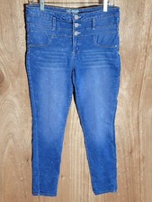 no boundaries jeans womens size 13 legging stretch mid rise denim blue
