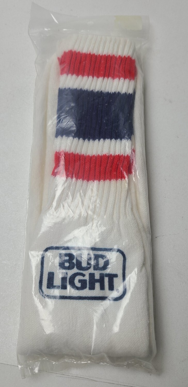 SAOLA Calze tubolari leggere vintage anni '80 NOS Bud All Star suola cuscino nuovo in confezione