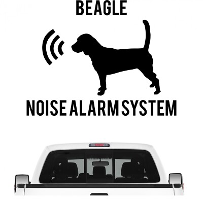 Beagle Noise Alarmsystem Auto Aufkleber Hund Folie English Beagel Sticker Dog