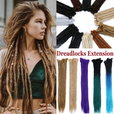 Reggae Dreadlocks Hair Extensions Single Ended Synthetic Crochet Dreads  Locs usa