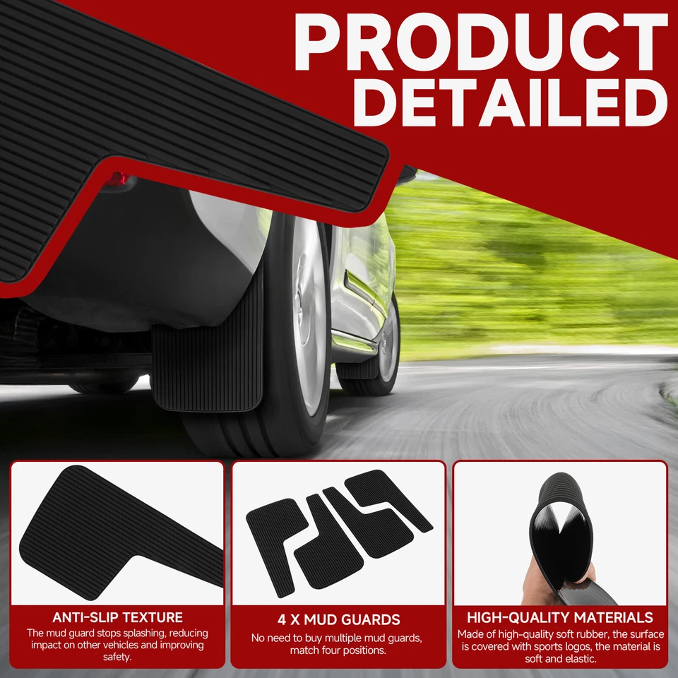 For Ford Expedition 1997-2025 4Pcs Mud Flaps Splash Guards Front+Rear Protection Foto 2 de 4