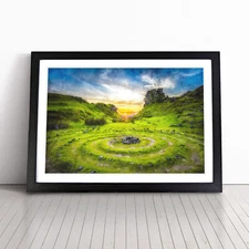 Fairy Glen at the Isle of Skye Framed Canvas Wall Art Print Poster Picture