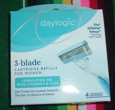 DAYLOGIC 3-BLADE CARTRIDGE REFILLS FOR WOMEN-4 CARTRIDGES IN BOX