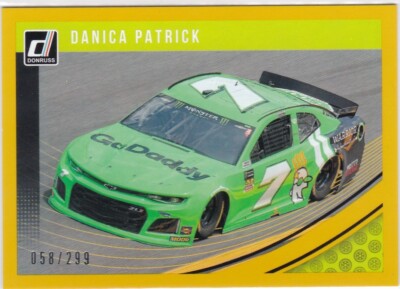 2019 Donruss Racing NASCAR Gold Parallel #100 Danica Patrick #58/299