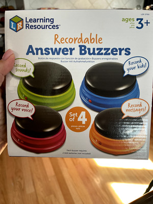 Learning Resources Recordable Answer Buzzers - Set of 4 - New in Box