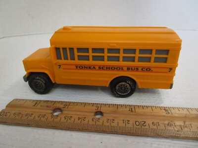 Tonka Corp Toy Tough Tread Plastic Yellow 5'' Tonka School Bus Co. #7