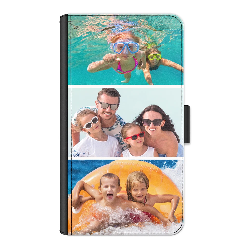 Personalised Phone Case For iPhone 15/14/13/12/11 Photo Collage PU Leather Cover - Image 3 of 4