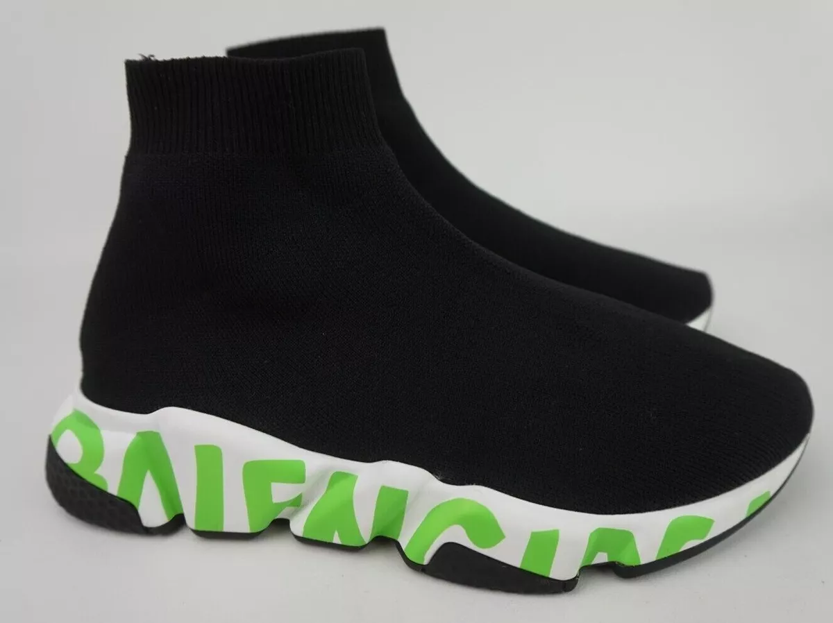 Giày Balenciaga Speed Trainer Black White Chartreuse Rep 11 #21 Giày Balenciaga Speed Trainer Black White Chartreuse Rep 11